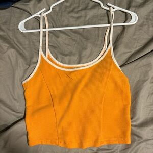 ribbed orange tank